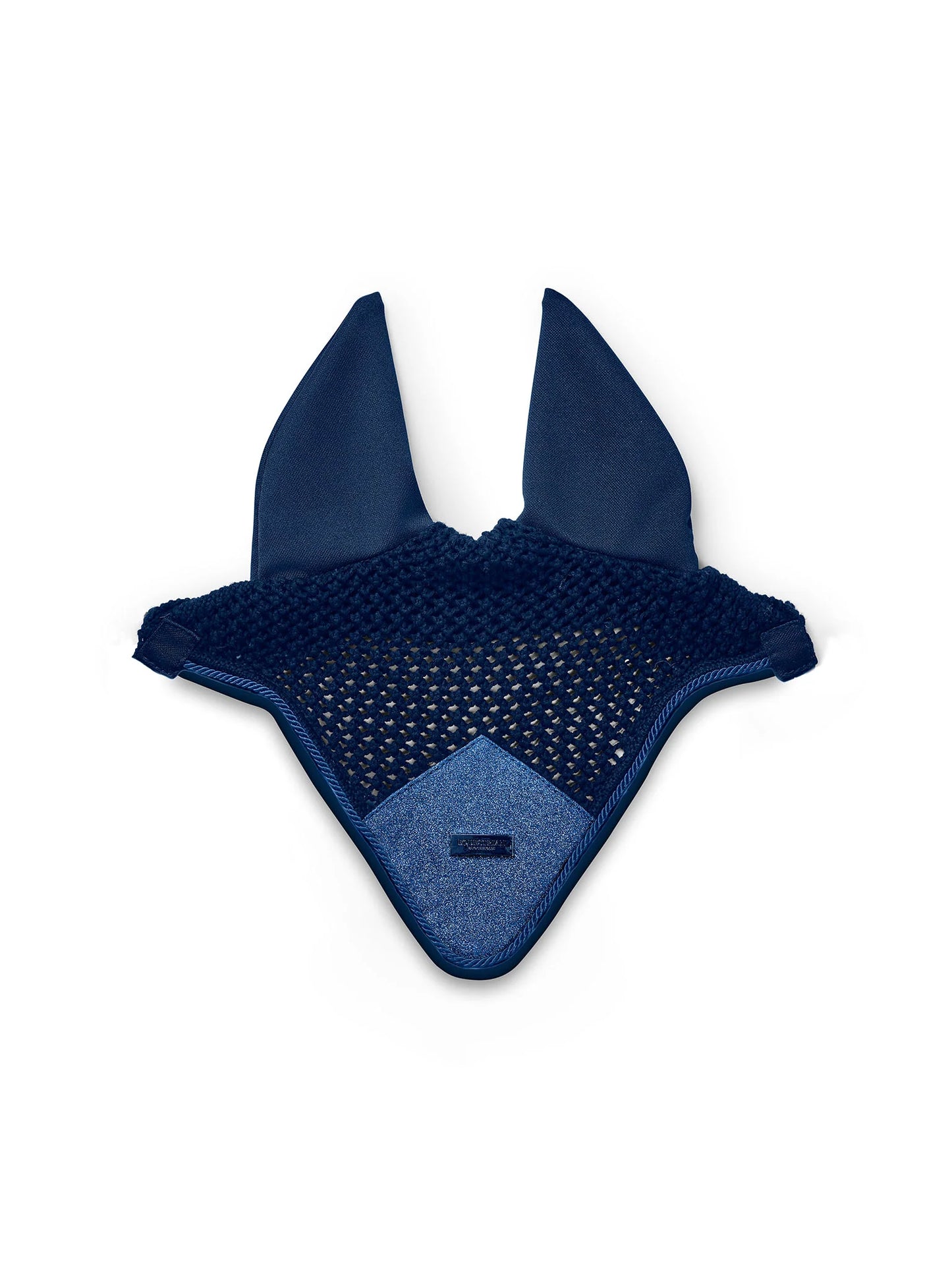 Equestrian Stockholm Ear Bonnet Glimmer Blue Meadow - Full - Riders Choice Supply Co