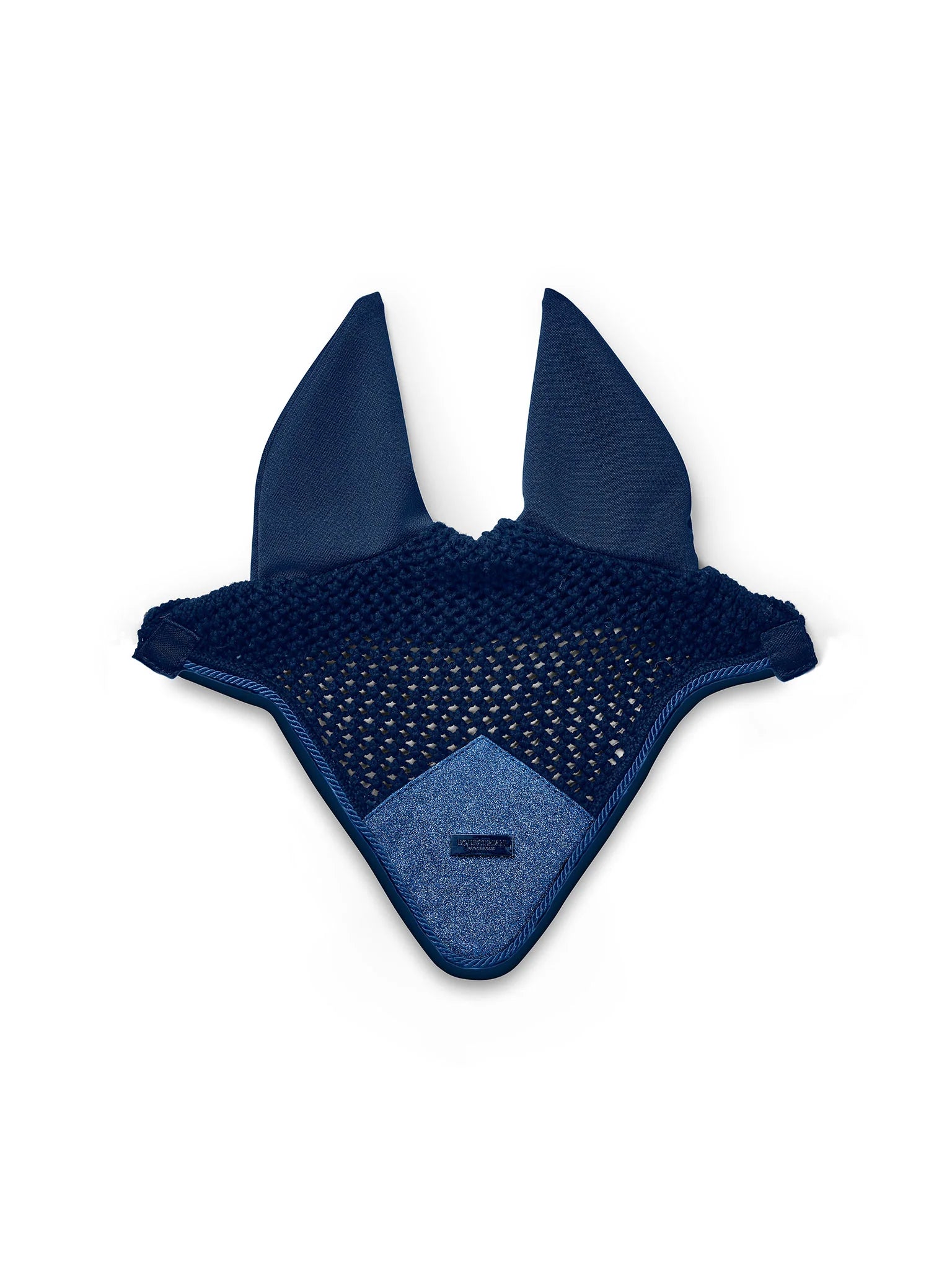 Equestrian Stockholm Ear Bonnet Glimmer Blue Meadow - Full - Riders Choice Supply Co