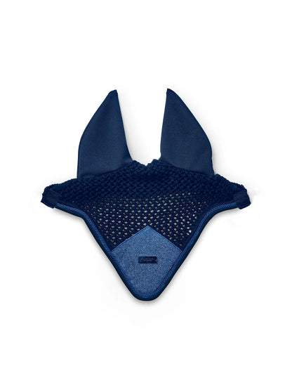 Equestrian Stockholm Ear Bonnet Glimmer Blue Meadow - Full - Riders Choice Supply Co