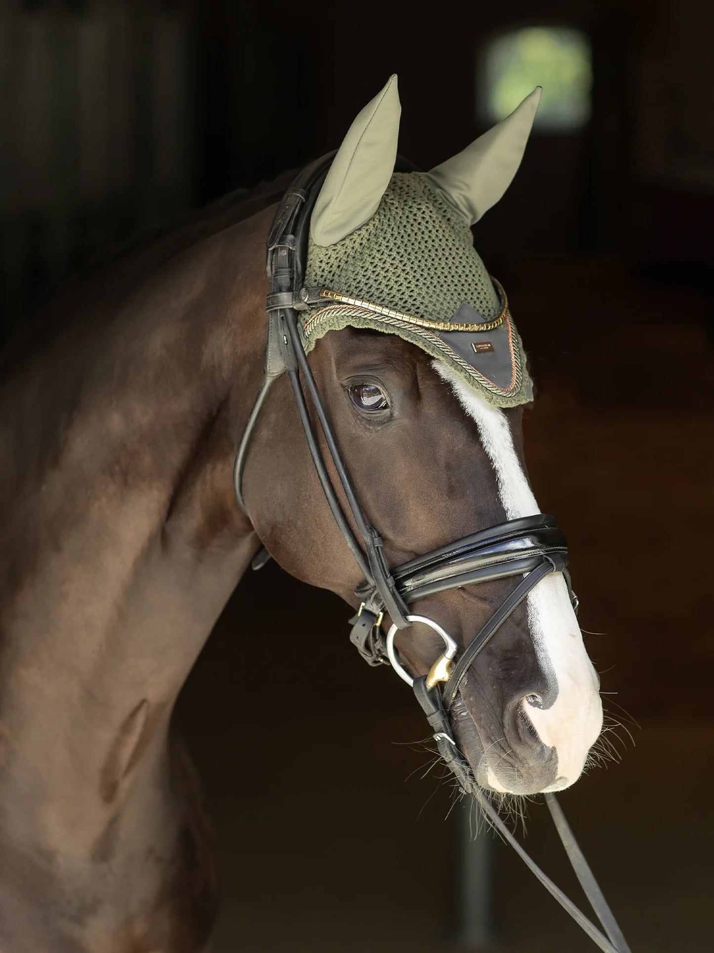 Equestrian Stockholm Ear Bonnet Striking Valley - Full - Riders Choice Supply Co