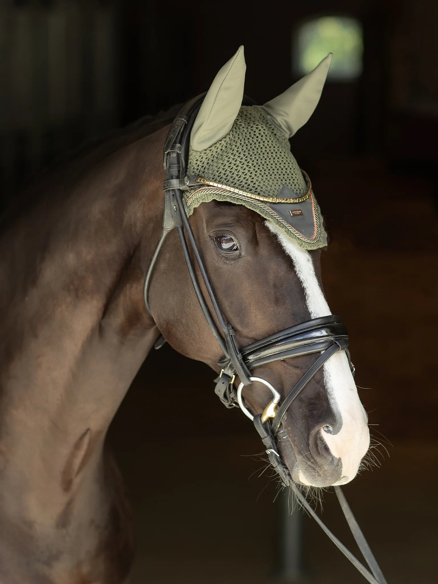 Equestrian Stockholm Ear Bonnet Striking Valley - Full - Riders Choice Supply Co
