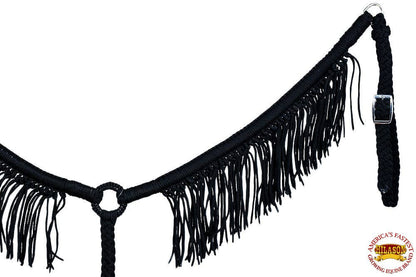 Horse Breast Collar Flat Braided Paracord With Fringes By Hilason