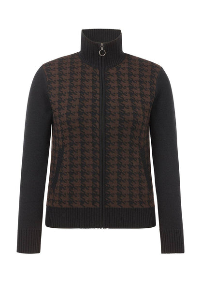 EQ Houndstooth Full Zip Sweater - Riders Choice Supply Co