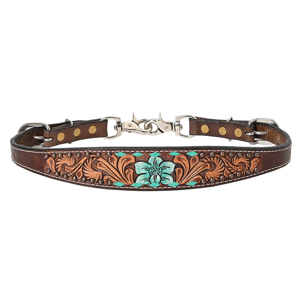 HILASON Western Horse Floral Headstall Breast Collar One Headstall American Leather Tack Set