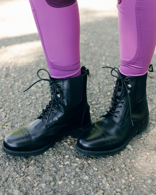 Lace-Up Leather Paddock Boots - Riders Choice Supply Co