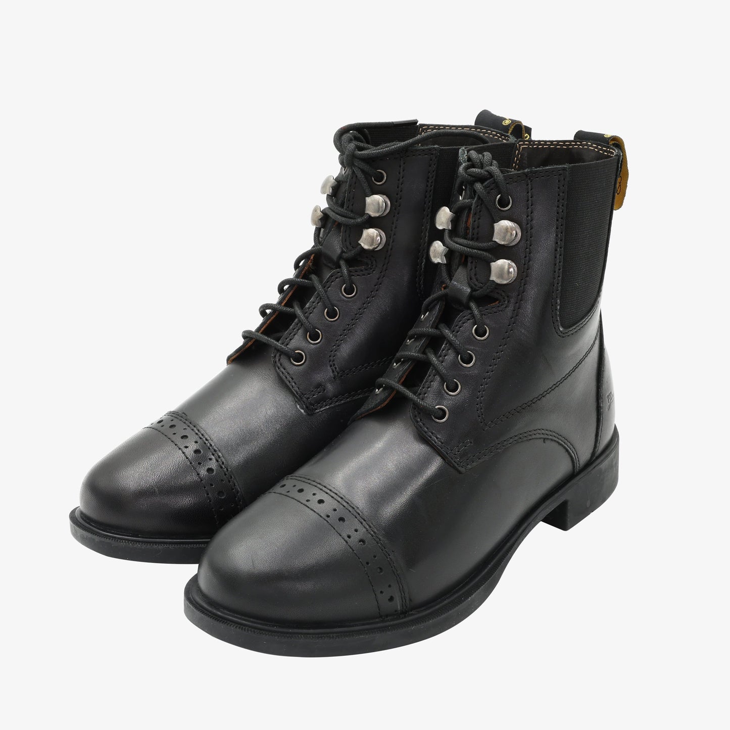 Lace-Up Synthetic Leather Paddock Boots