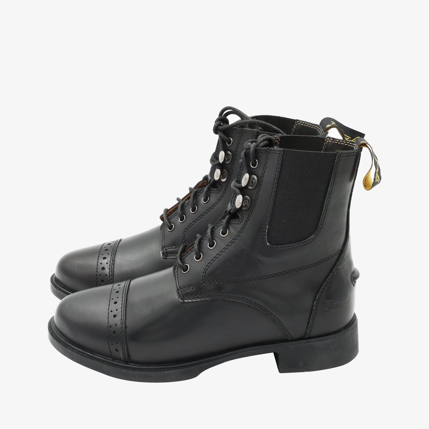 Lace-Up Synthetic Leather Paddock Boots