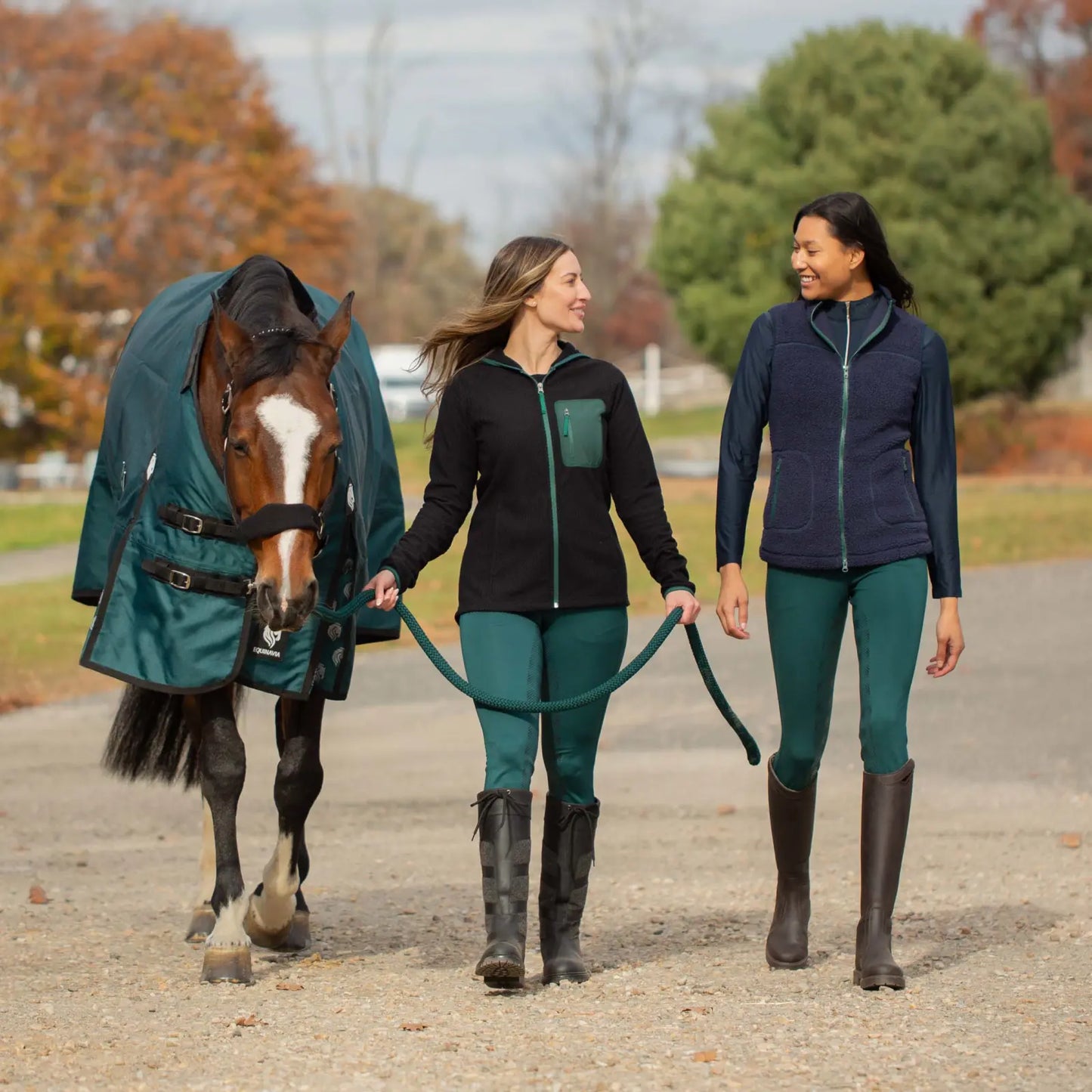 Equinavia Astrid Silicone Knee Patch Breeches - Dark Green - US Size 28