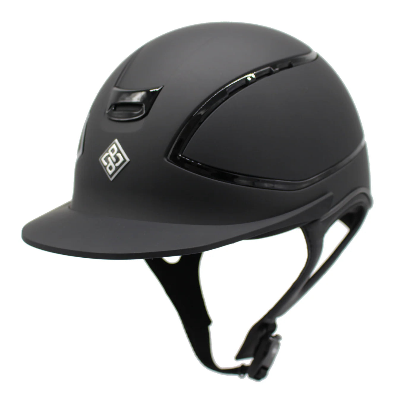 AP Hassinger Presidente Helmet -Black Matte w/ Black Gloss Rail - Riders Choice Supply Co