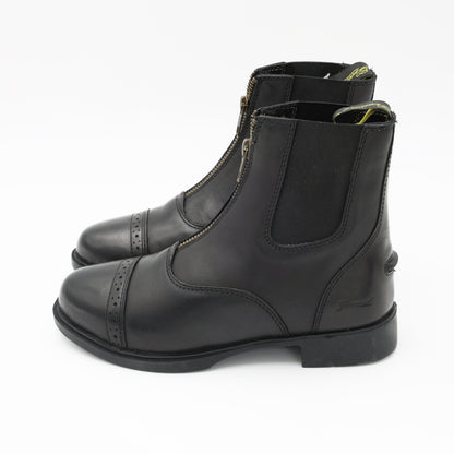 Zip-Up Leather Paddock Boots