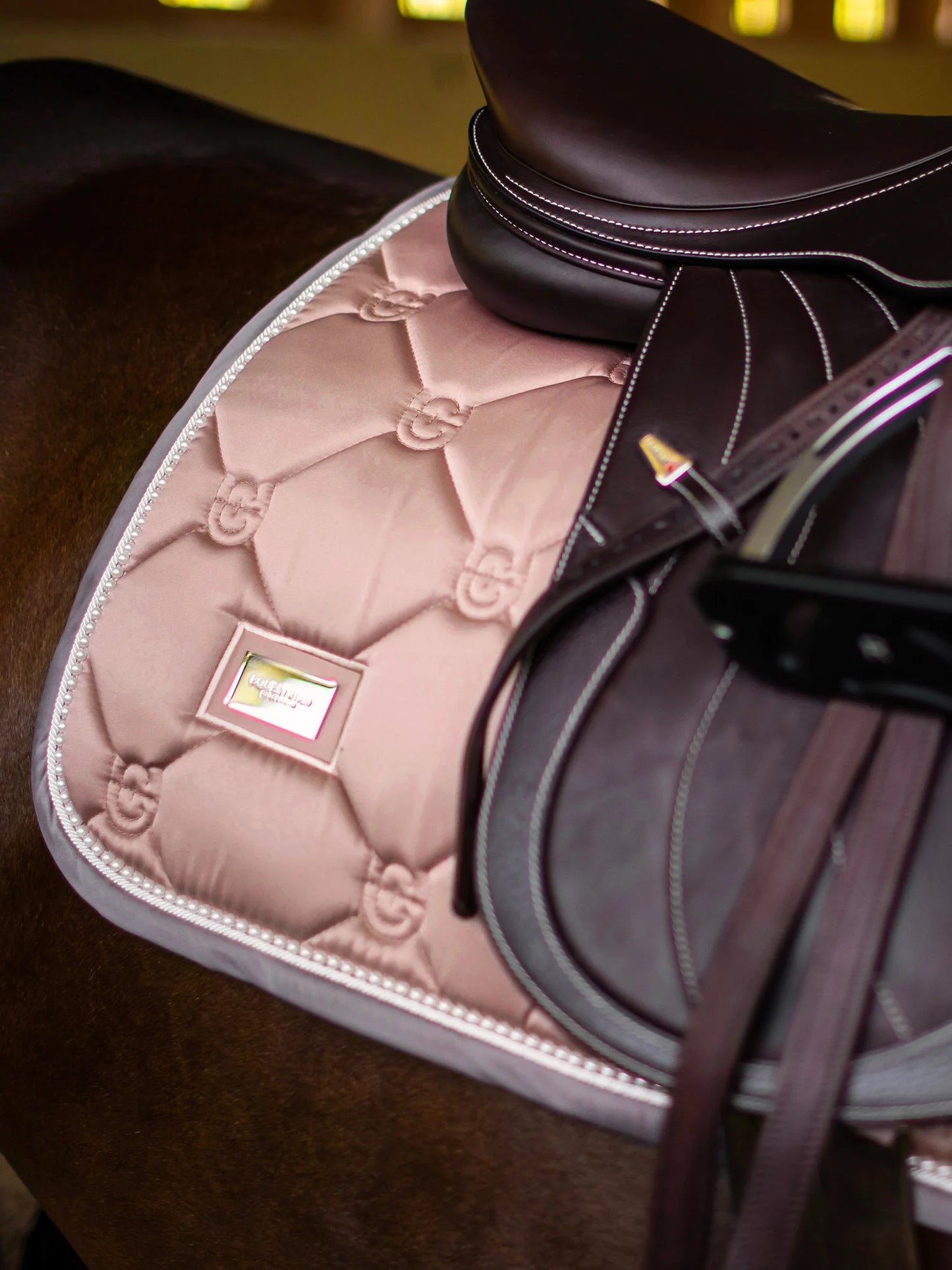 Equestrian Stockholm Jump Saddle Pad Pink Pearl - Full - Riders Choice Supply Co