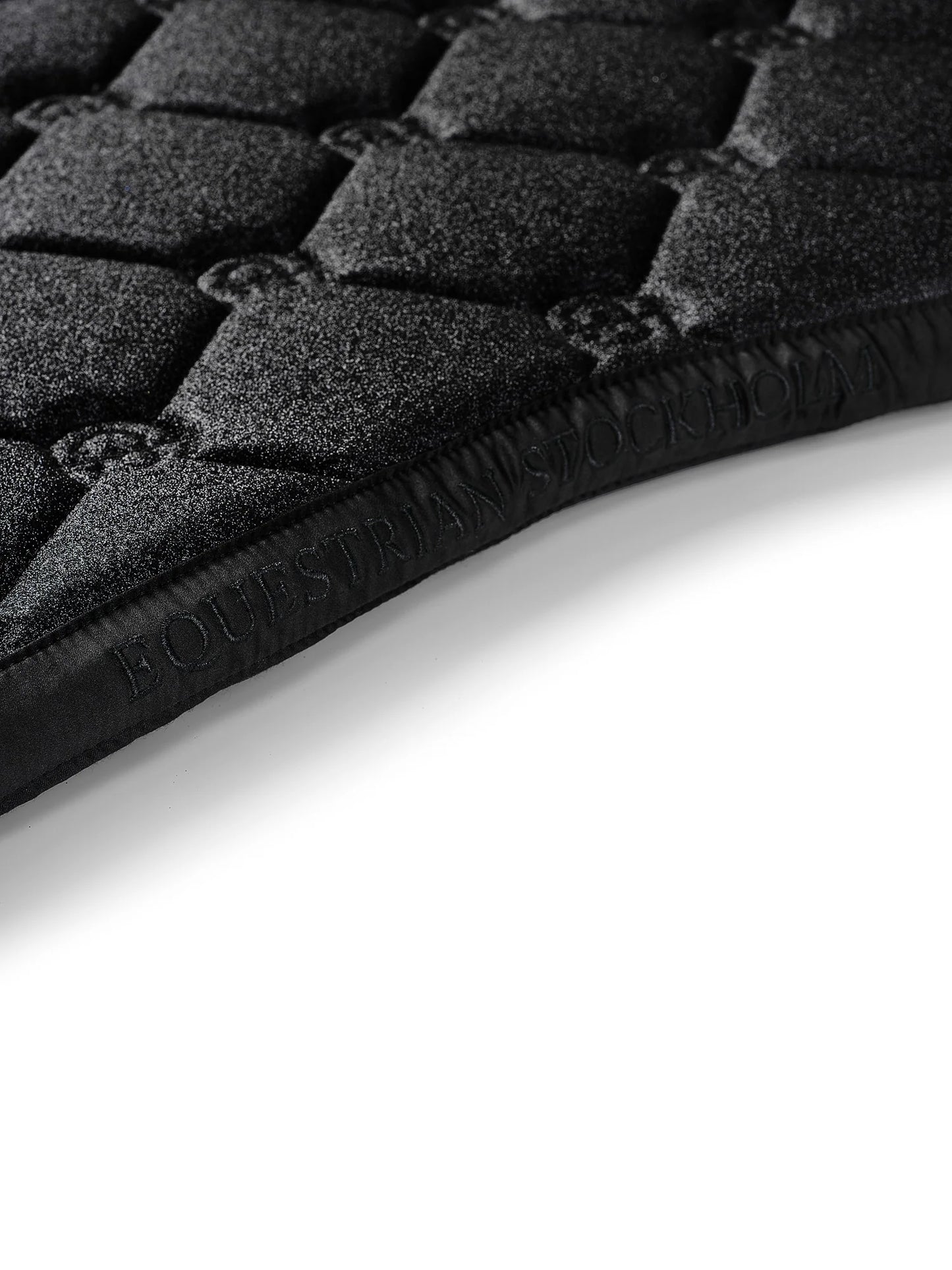 Equestrian Stockholm Jump Saddle Pad All Black Glimmer - Full - Riders Choice Supply Co