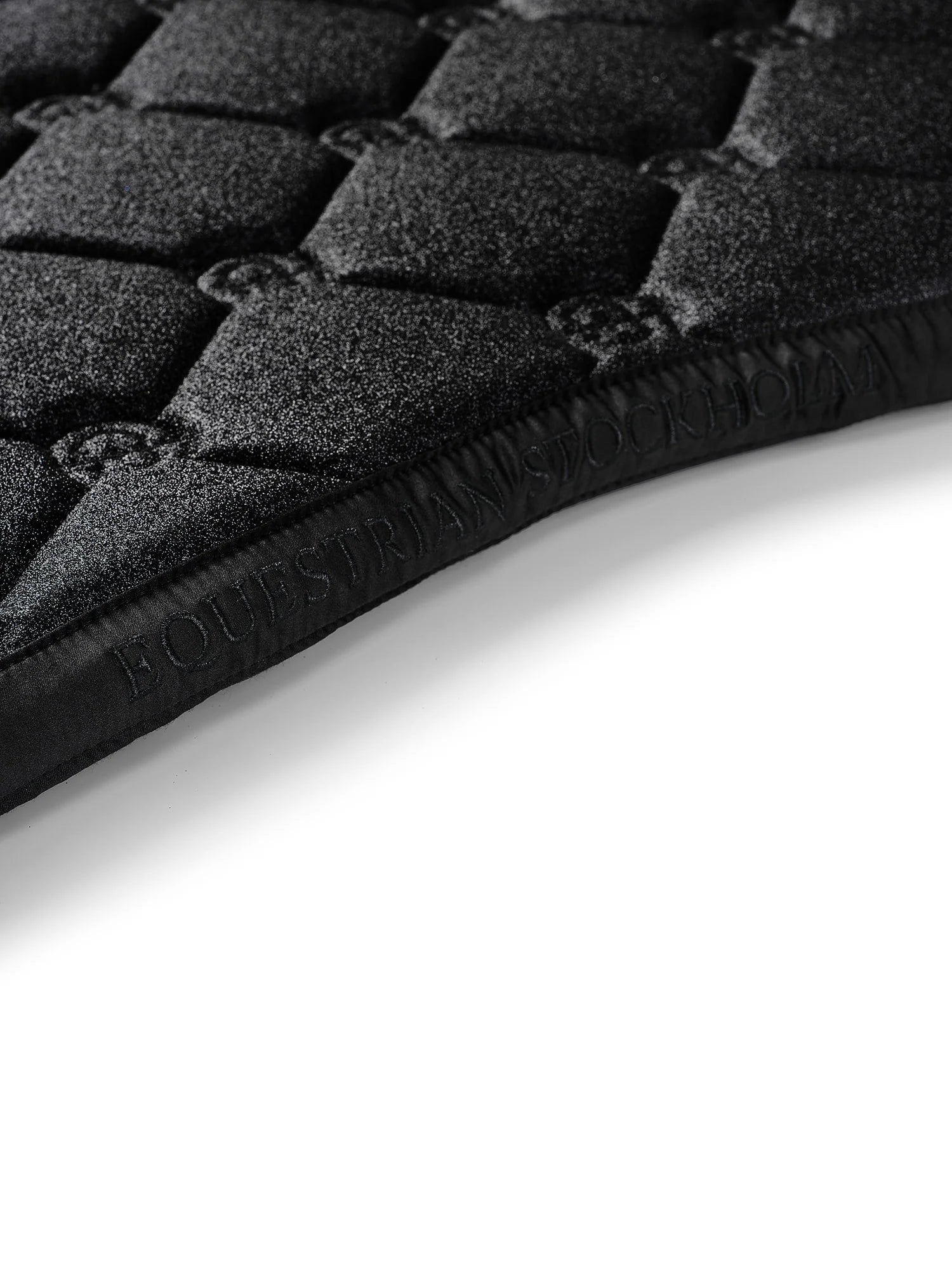 Equestrian Stockholm Jump Saddle Pad All Black Glimmer - Full - Riders Choice Supply Co