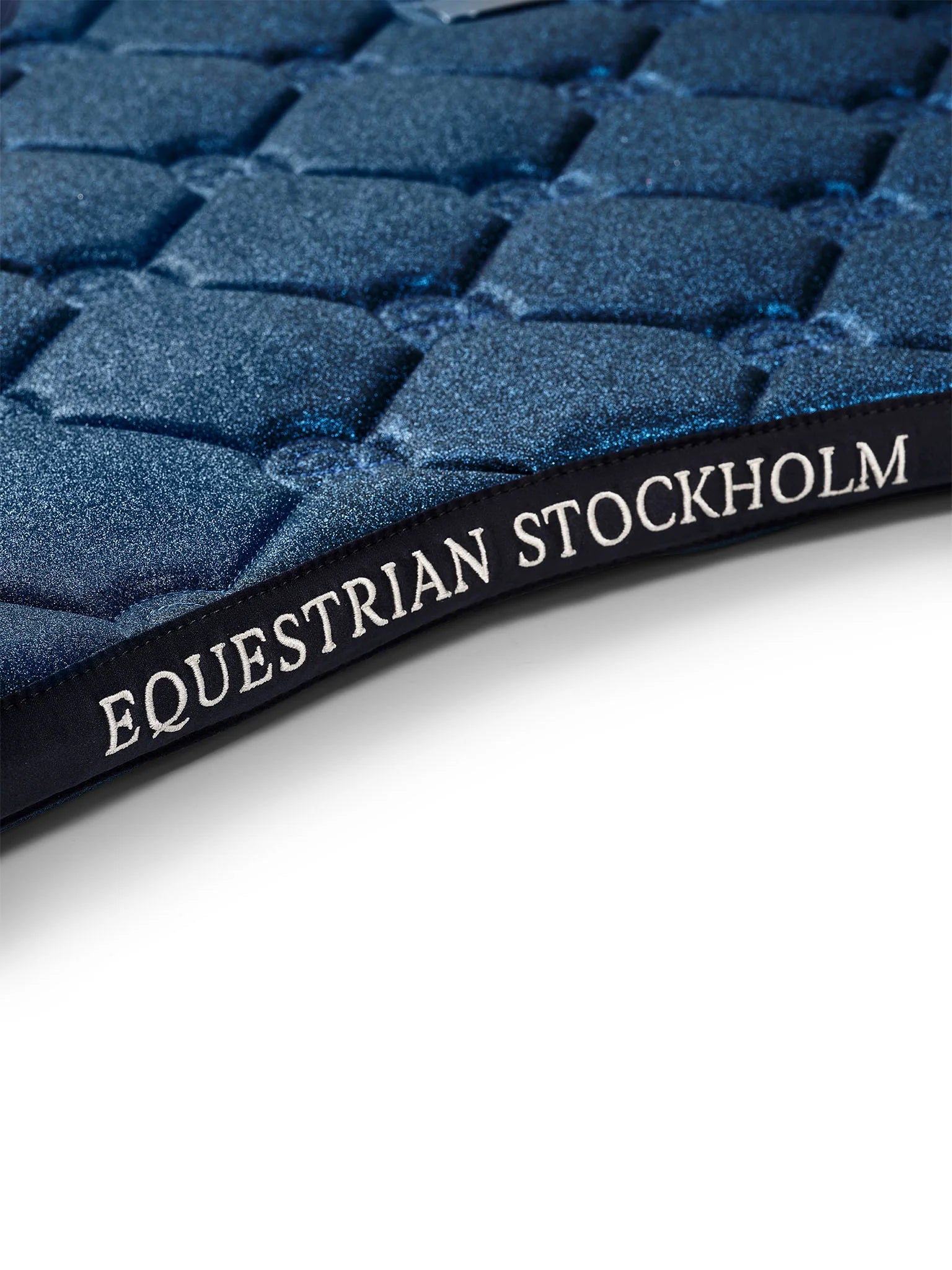 Equestrian Stockholm Jump Saddle Pad Glimmer Blue Meadow - Full - Riders Choice Supply Co