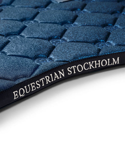 Equestrian Stockholm Jump Saddle Pad Glimmer Blue Meadow - Full - Riders Choice Supply Co