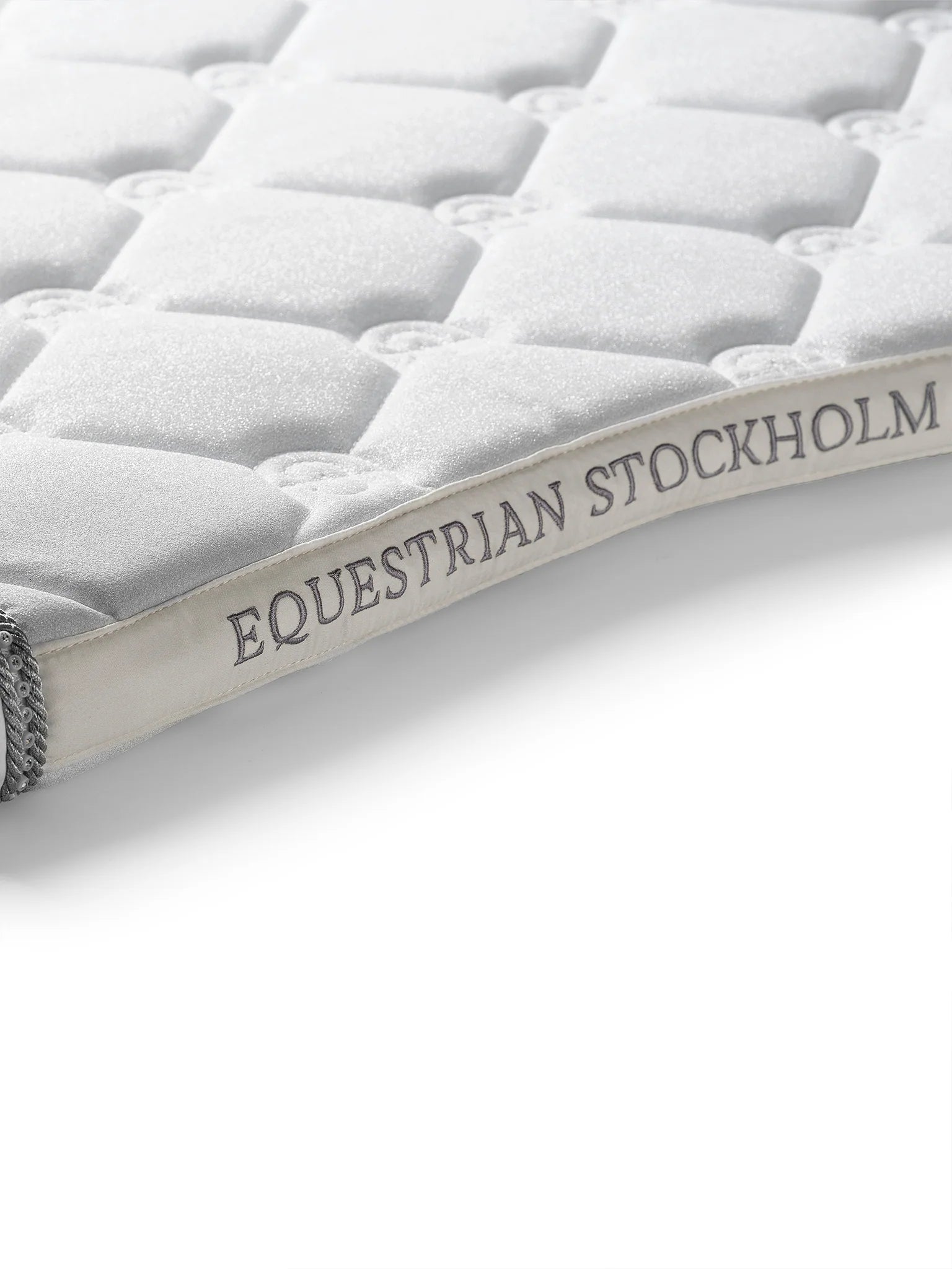 Equestrian Stockholm Jump Saddle Pad Crystal White Glimmer - Full - Riders Choice Supply Co