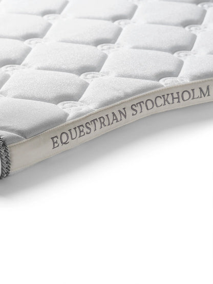 Equestrian Stockholm Jump Saddle Pad Crystal White Glimmer - Full - Riders Choice Supply Co
