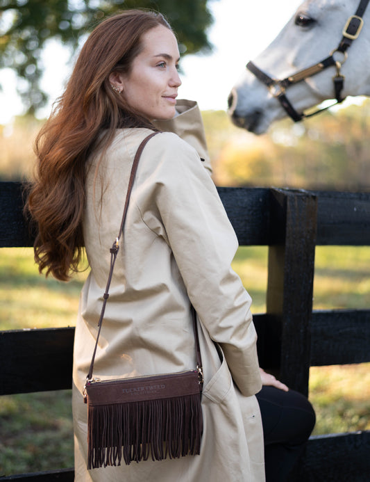 Wellington Wristlet Dark Chocolate Fringe LIMITED EDITION - Riders Choice Supply Co